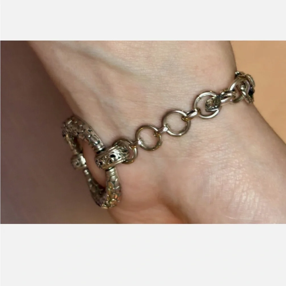 SARDA 925 STERLING SILVER BRACELET - Size 7 - Picture 10 of 10